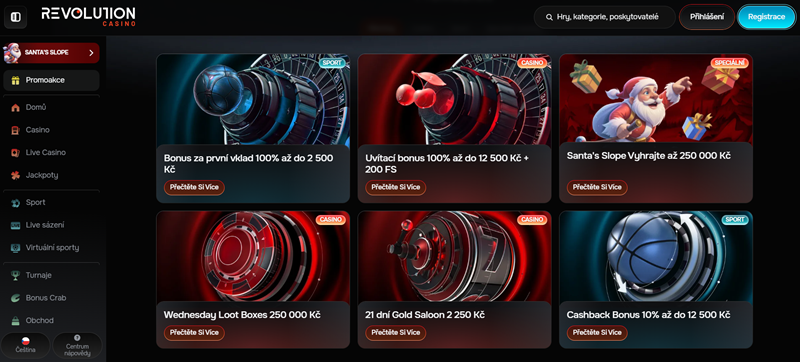 Revolution Casino bonuses 