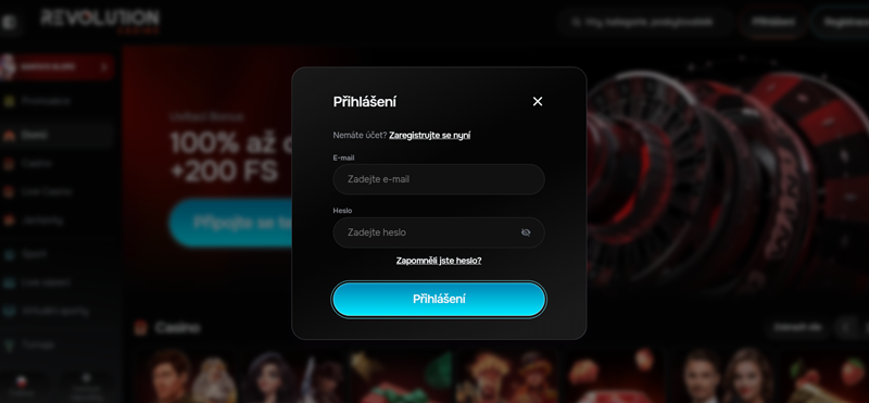 Revolution Casino login