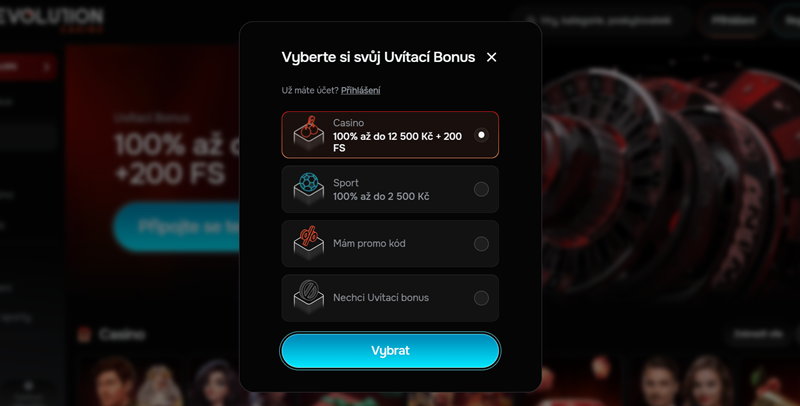 Revolution Casino registration