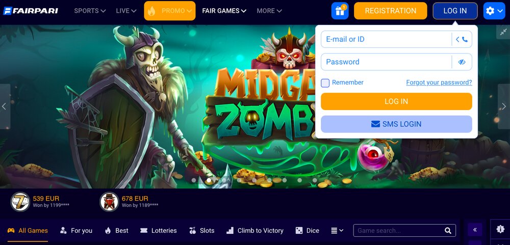 FairPari Login