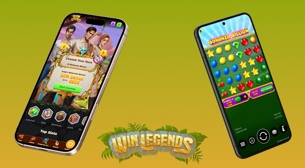 Preview of the mobile interface at WinLegends online casino