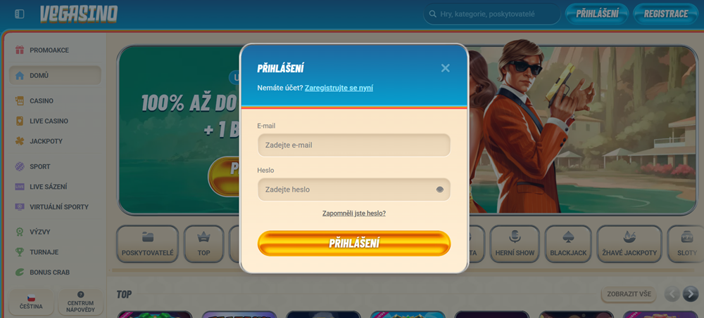 Vegasino login