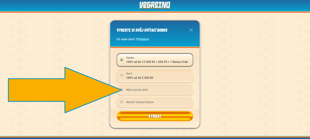 Vegasino promo code