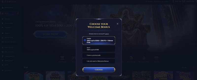Cazeus promo codes