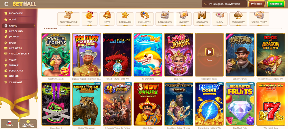 BetHall app and website