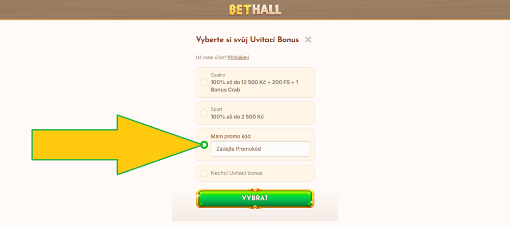 BetHall promo code