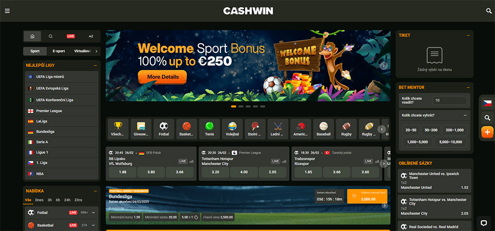 CashWin bookmaker