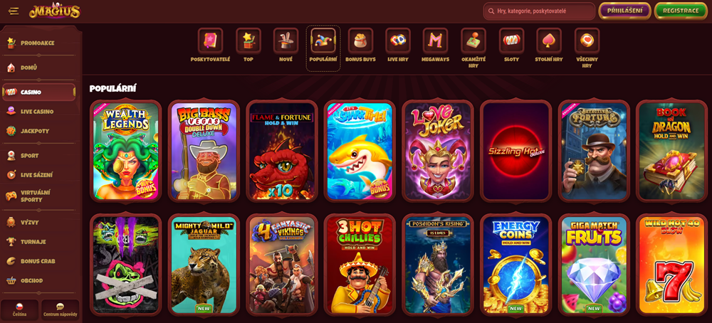 Magius slot machines