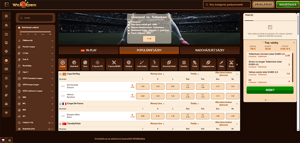 WildRobin bookmaker