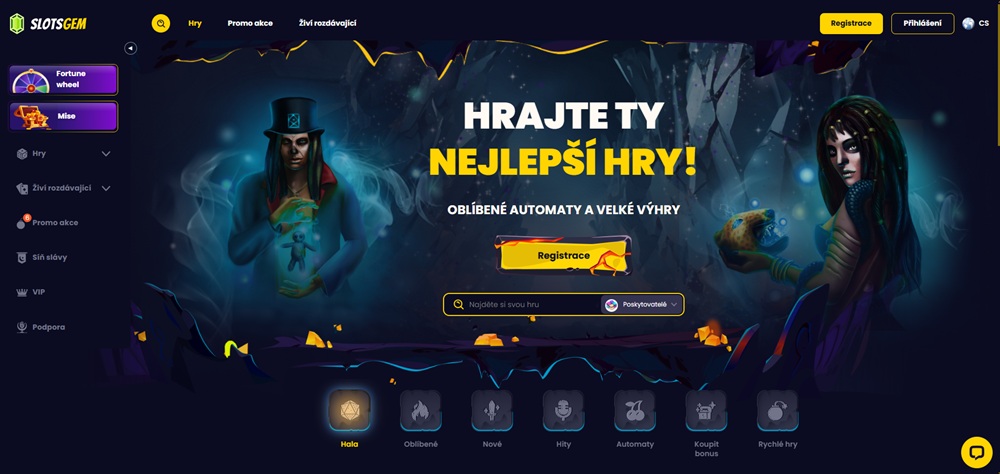 Slotsgem main page