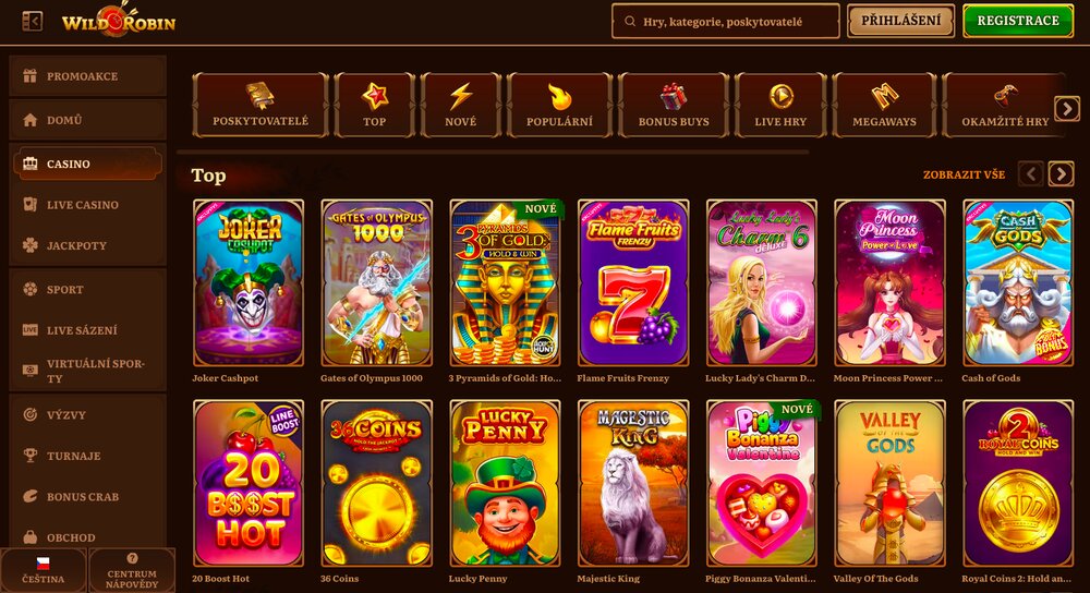 Slots at Wild Robin casino
