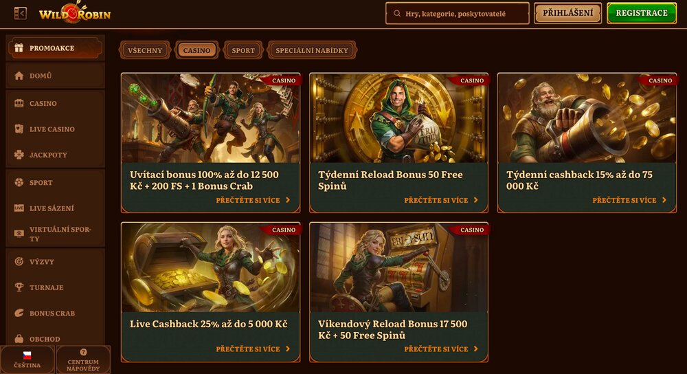 Bonus offer at Wild Robin casino