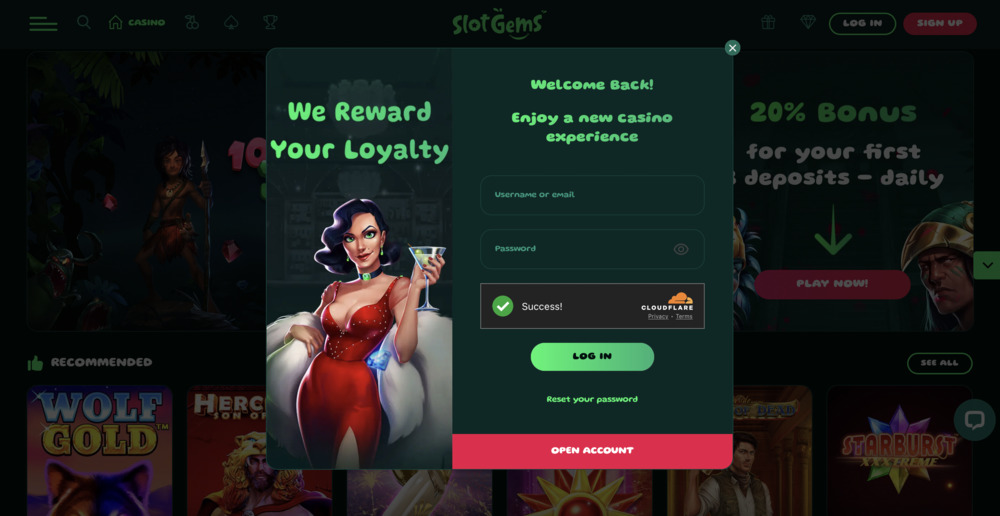 SlotsGem login