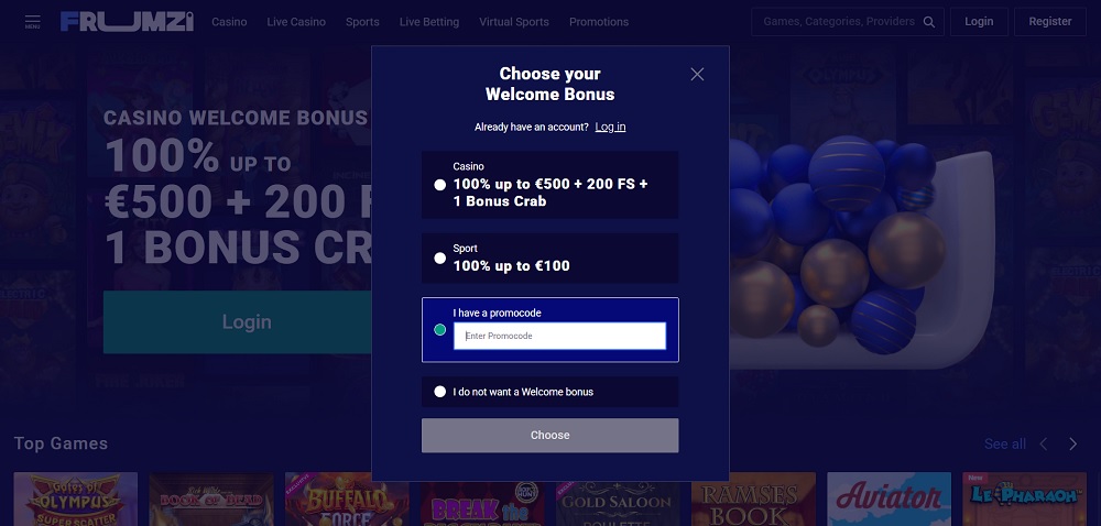 Frumzi promo code