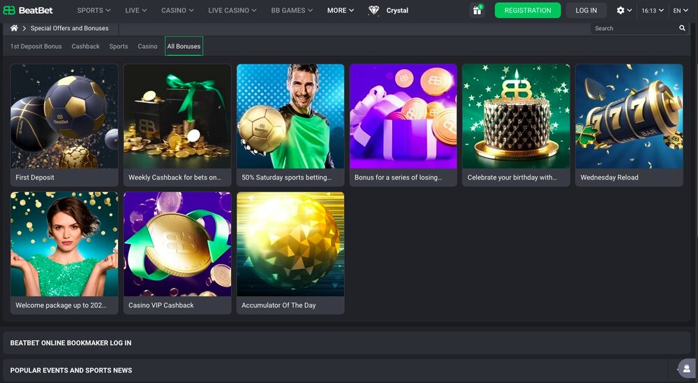 BeatBet bonuses