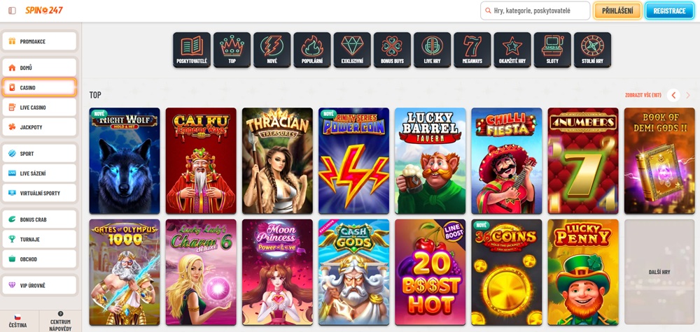 Slots at the Spin247 casino