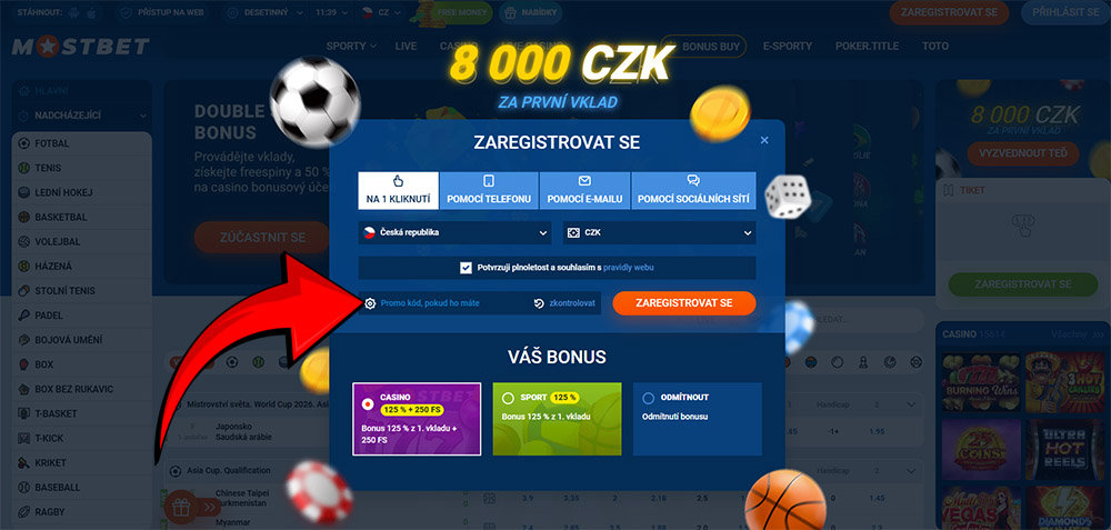 MostBet bonus code