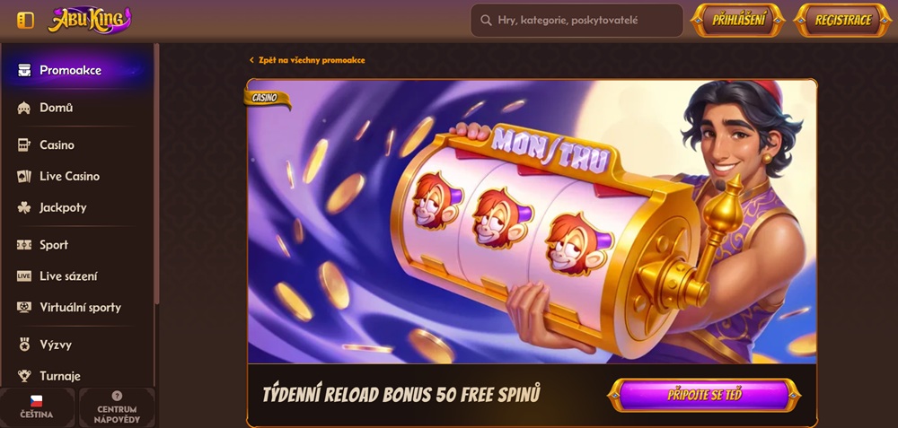 Weekly reload bonus at Abu King