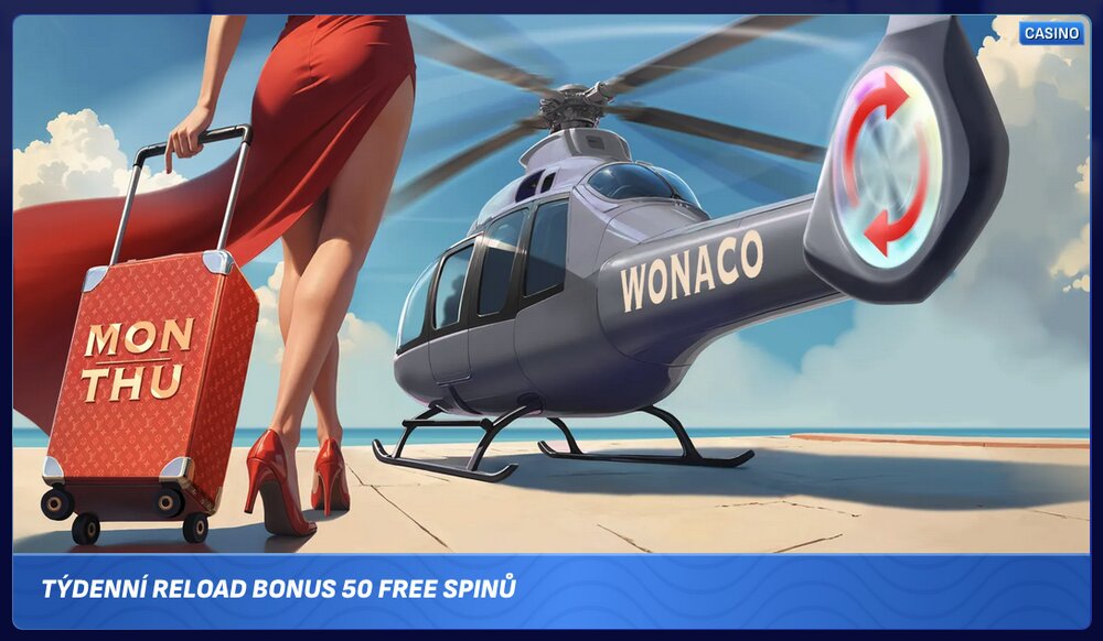 Wonaco – Weekly reload bonus 50 free spins