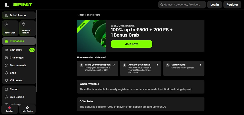  Spinit no deposit bonus en
