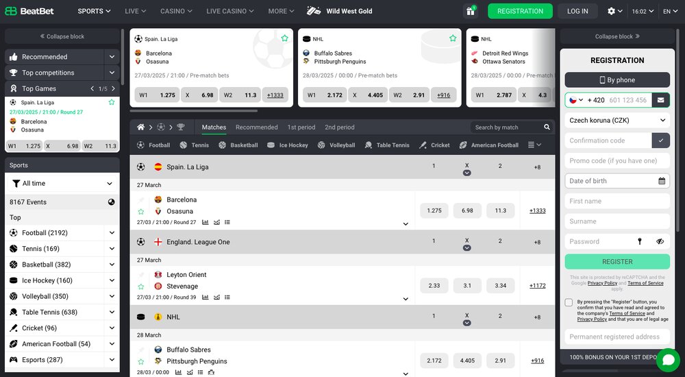 BeatBet betting markets