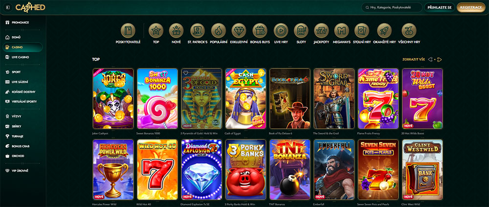 Cashed slots [Top slots overview]
