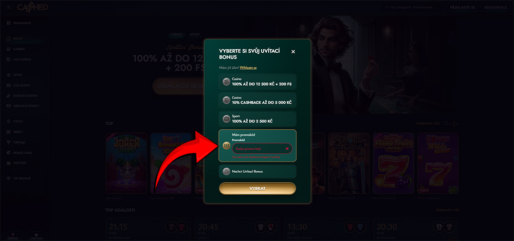 Cashed promo code