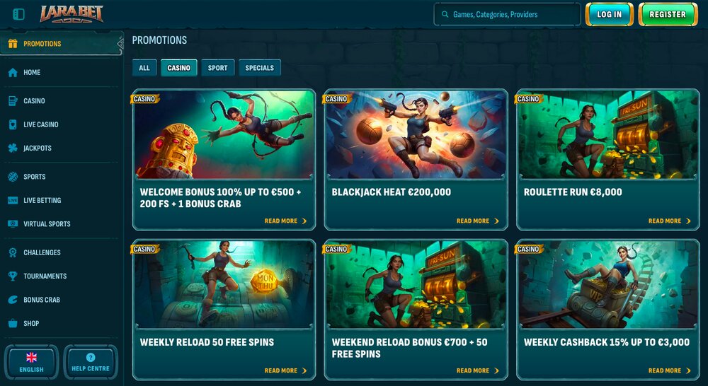 Larabet bonuses