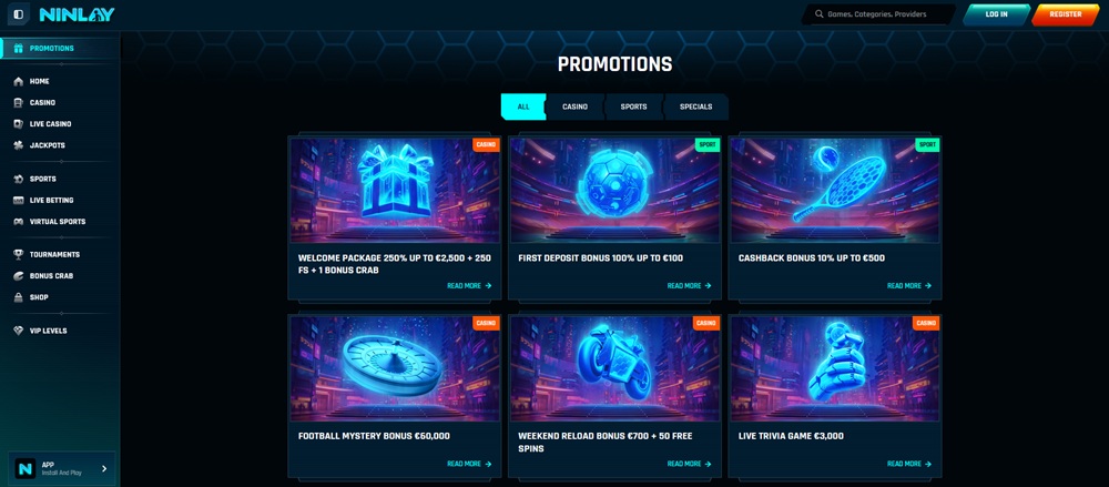 Ninlay bonuses