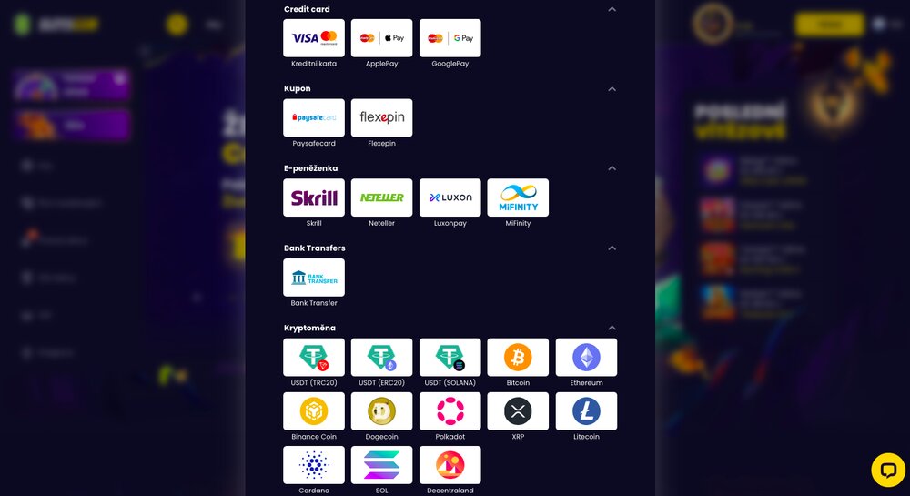 Slotsgem available payment methods
