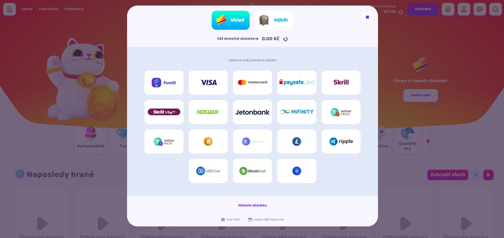 7Signs overview of payment methods