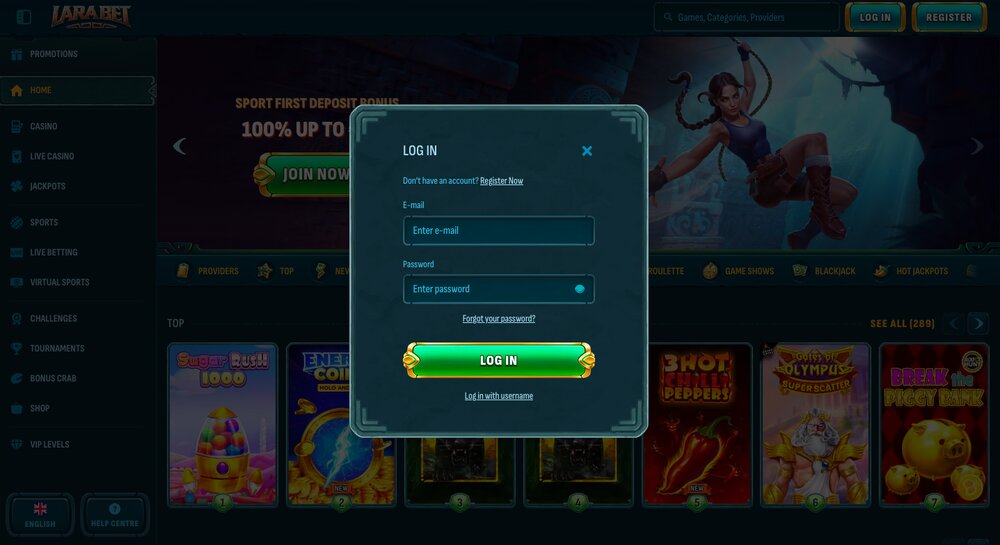 Larabet login