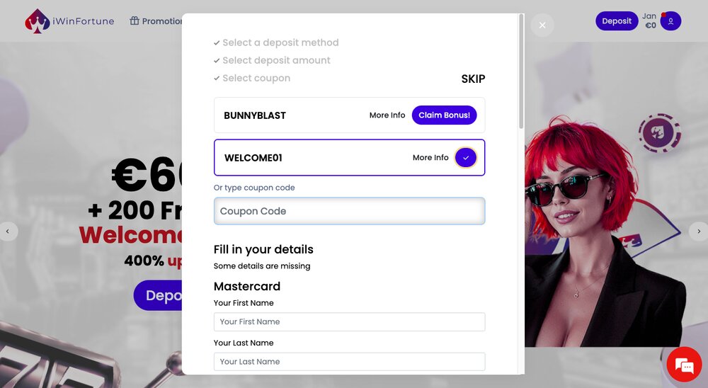 iWinFortune promo code