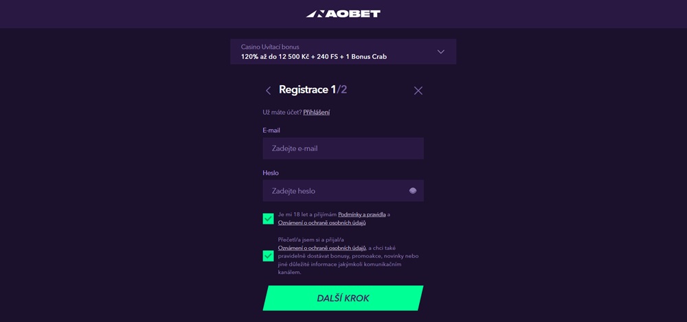 NaoBet registration