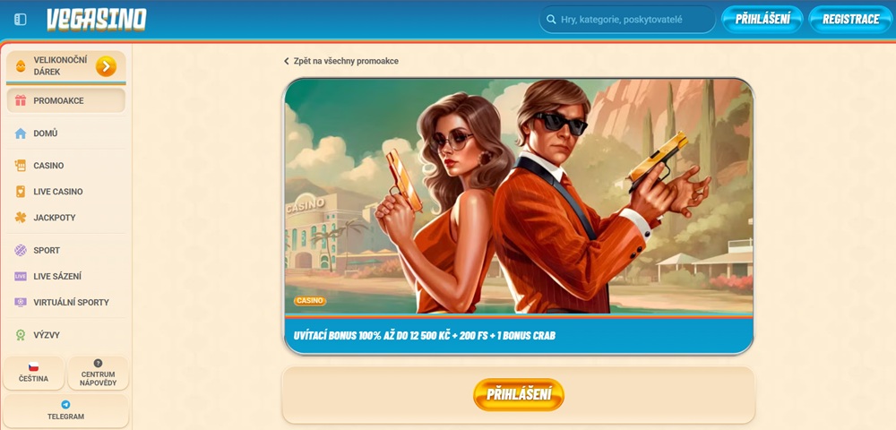 Vegasino welcome bonus