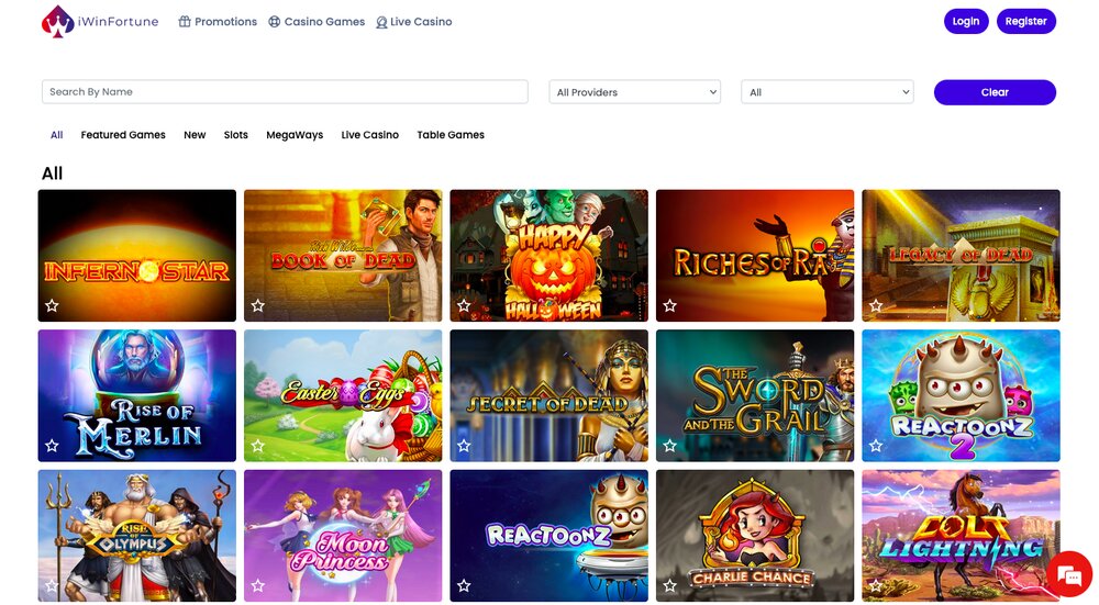iWinFortune casino game library