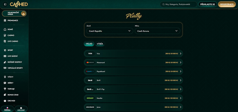 Cashed – money deposit and withdrawal