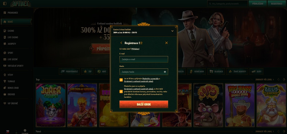 Spybet casino registration