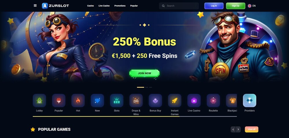 azurslots casino main page