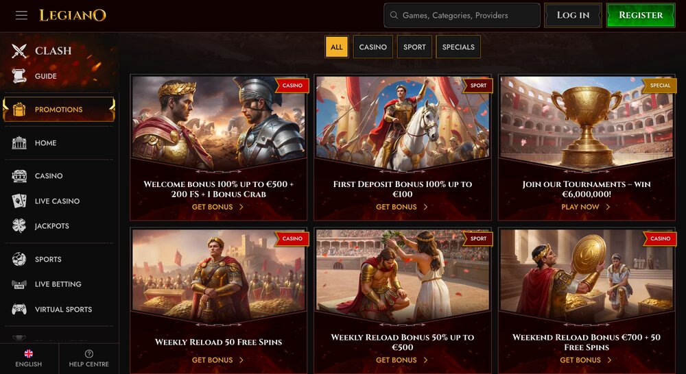 Legiano bonuses