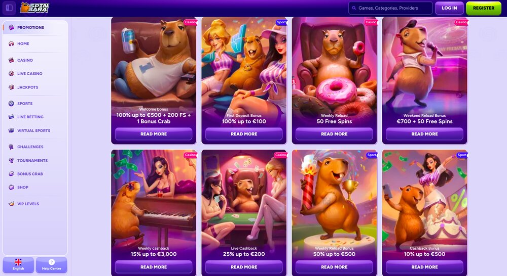 Spinbara bonuses