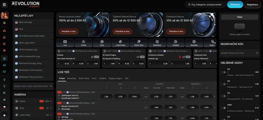 Revolution Casino sportsbook