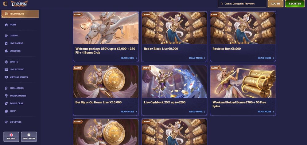 divaspin free spins