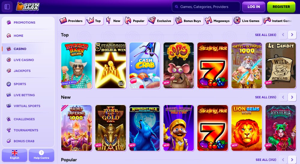 Spinbara slots