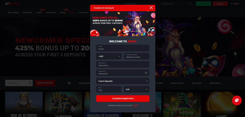 31Bets registration [Complete guide to creating a new account]