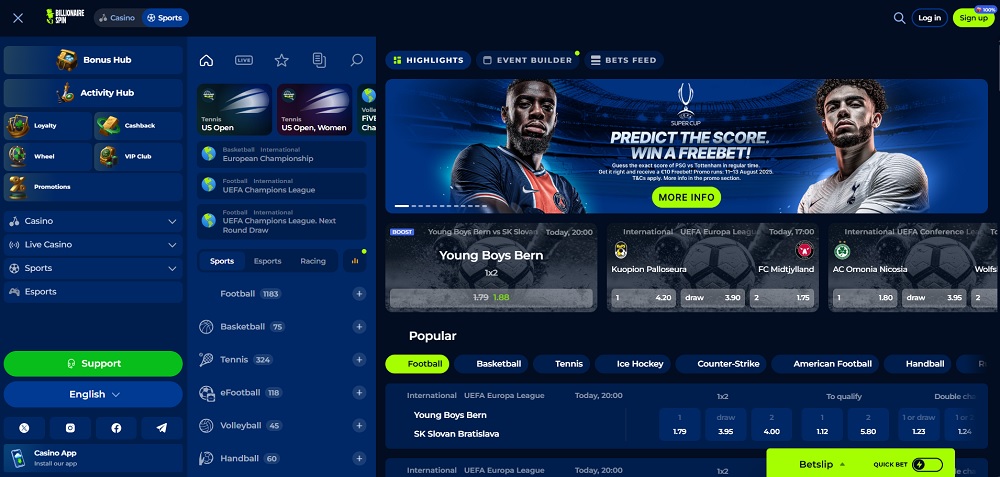 Billionairespin sportsbook