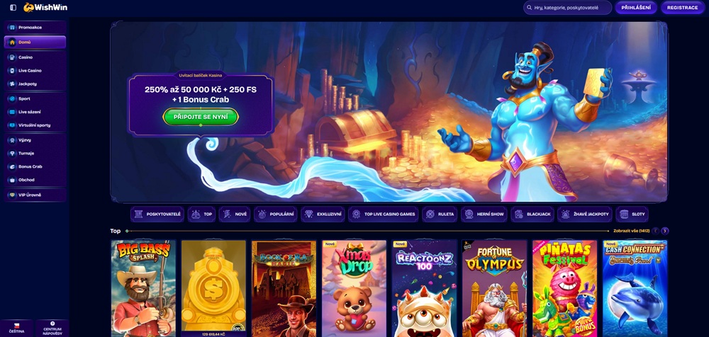 WishWin casino intro