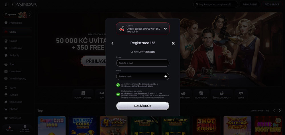 Casinova registration [Complete guide to creating a new account]