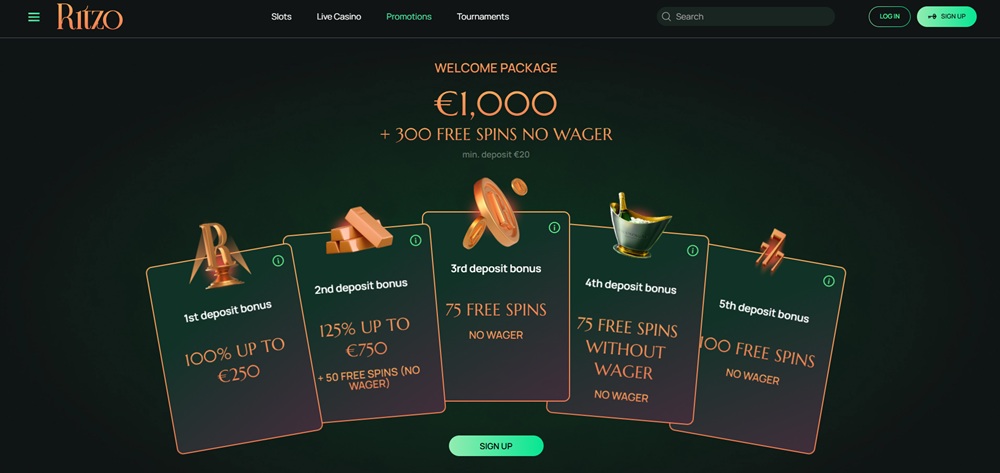 Ritzo no deposit bonus