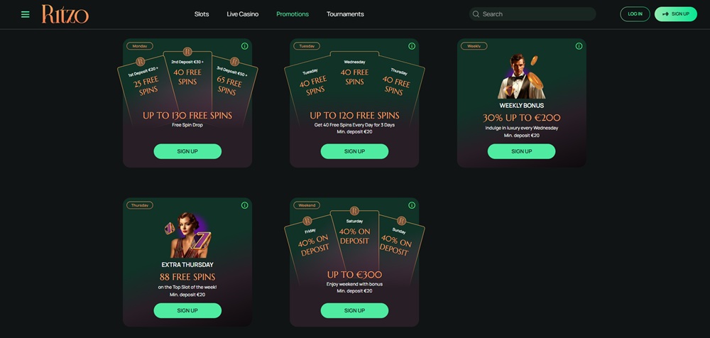 Ritzo free spins